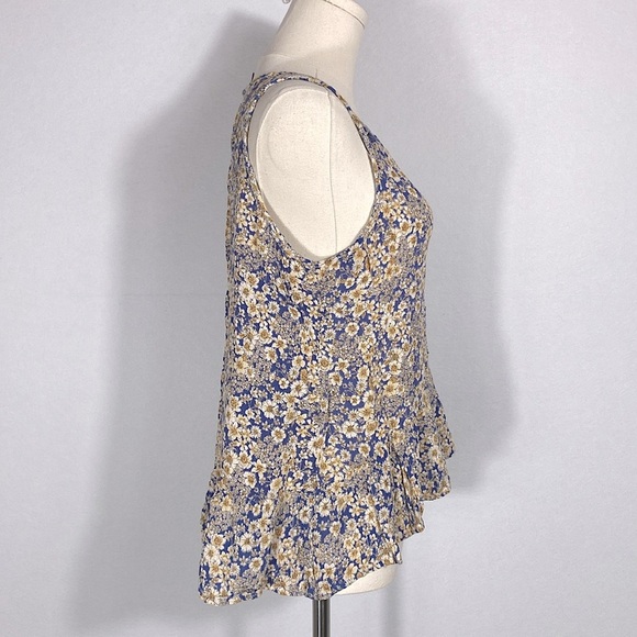 Patrons of Peace Floral Tank Top - Purple and Cream size Large - Picture 6 of 11
